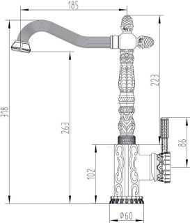 Смеситель для кухни ZORG Antic A 117K-BR